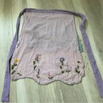 Edge Vintage Floral Apron Skirt embroidered womens Pink Blue (one size) cottage folk Photo 3