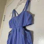 Lululemon blue cutout workout yoga strappy tank top Size 4 Photo 1