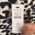 Talbots open neck pullover sweater top in abstract cheetah size M Photo 10