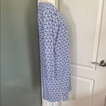 Vineyard Vines  blue/white shift dress, long sleeve, size L, classic preppy chic Photo 5