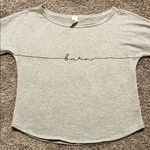 Burn Boot Camp Women’s Lightweight Gray Cropped Sweatshirt Large Photo 6