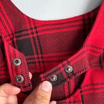 SO  Vibrant Red and Black Checkered Mini Dress Photo 5