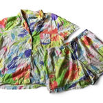 Ralph Lauren  Pajama Set Womens Floral Short Sleeve Button Down Shorts Loungewear Photo 0