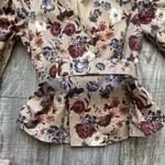 Antonio Melani brown floral blouse with belt Photo 3