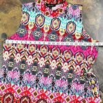 Melissa Paige  Asymmetrical Turtleneck Side Buckle Sleeveless Blouse XL Photo 4