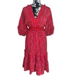 Max Studio Women's 3/4 Sleeve Tiered Bubble Crepe Dress Photo 3