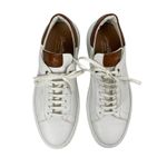 Good Man Men's White Leather Low Top Lace Up Athletic Sneakers Shoes Size 11 Photo 1