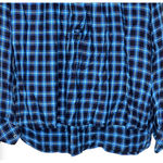 Gap  Blue Plaid Pintuck Flowy Preppy Blouse Long‎ Sleeve Front Button Women Small Photo 5