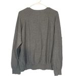 Lucky Brand  Gray Long Sleeve V-Neck Pullover Casual Knit Sweatshirt Women Sz XL Photo 1