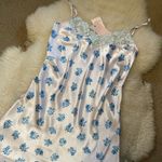 We are HAH Oversized Size XS NWT Let It Slip Dress Ditsy Floral French Blue Photo 1