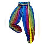 Rouge Helium Rouge Rainbow Striped Jumpsuit Harem Style Stretch Womens Size 3X Photo 8