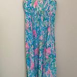 Lilly Pulitzer  Sabrinah Midi Maxi Dress Coral Bay Multi $248 EUC Sleeveless 2 Photo 4