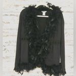 Peter Nygard Vintage Nygard Collection Feather Bow Sweater 90s y2k clueless style fall boho Photo 1