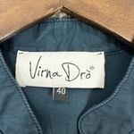Virna Dro โ Blue Cotton Shirt Dress Women's 40 Artsy Minimalist Boho Chic Italy Size M Photo 2