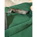 ZARA NWOT Dark Green Dress Choker Neck Line Women Small Short Sleeve Formal Photo 2