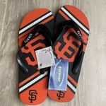 SF Giants Orange and Black Flip Flops Size undefined Photo 0