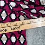 Chico's  Shirt Geometric Print Top 3/4 Sleeve V-Neck Blouse Diamond Pattern Size M Photo 11