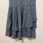 Ralph Lauren  Floral Paisley Midi Dress Size Large Blue Cotton Ruffle Photo 4