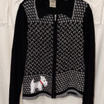 Vintage Scottie Dog Sweater Cardigan Black Photo 0