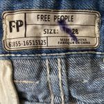 Free People Women’s Sweet Surrender High Waisted Crochet Pocket Denim Shorts Photo 8