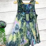 One World Purple & Green Flared Sleeveless Embellished Blouse Top Size XL Photo 9