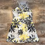prAna Floral Summer Tank Dress Yellow and Black with Strappy Racerback Large Photo 3