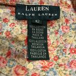 Lauren Ralph Lauren 60s 70s Floral Cottage Core Bohemian Tie Waist Crop Top Yellow Size 12 Photo 9