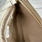 Vintage Cream Gold Leather Patchwork Crossbody Clutch Purse 80s Glam Mob Wife Photo 4