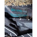 Sea Level Stripe Mid Rise Bikini Bottoms (New) Black Size 8 Photo 5