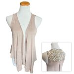 Forever 21 Womens  Open Front Jersey Knit Flpral Eyelet Back Cardigan - Sz S Photo 1