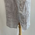 Roots Canada Blue & White Striped Linen Popover Shirt Photo 3