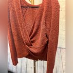 Aerie  Rust Colored Twist back sweater size small Photo 2