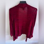 YA Los Angeles . Love Ryan Los Angeles Knit Red/ Black  Striped Open Duster Cardigan Size Large Photo 3