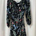 Parker  Cloud Woodland Silk Off-the-Shoulder Long Sleeve Romper Black Women's XS Photo 2