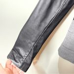 VEDA Leather Sleeve Smoke Blazer Jacket sz M Size M Photo 10