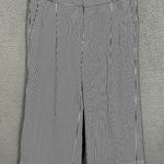 Banana Republic Wide Leg Cropped Pants Womens 10 Blue Striped Preppy Nautical Photo 0