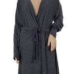 Eileen Fisher Belted Gray Open Cardigan Tencel Cotton Silk Women's Medium Photo 3