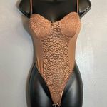Bozzolo brown lace mesh bodysuit Photo 0