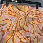 easel  Women’s Groovy Retro Swirl Stretch Cotton Bell Bottom Pull On Pants Size S Photo 5