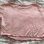 Papaya “Baddie” lettuce edge pink graphic crop top size L Barbiecore boho skater Photo 12