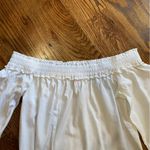 Lilly Pulitzer White Off-Shoulder Peasant Top with Embroidered Sleeves, small Photo 6