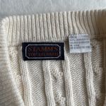 VINTAGE WHITE KNIT SWEATER VEST Size 1X Photo 3