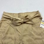 Maison Jules Beige Belted Pocketed Crop Pant Photo 1