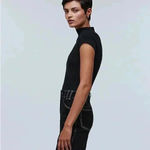 Madewell  Mockneck Thong Bodysuit, True Black, Size Medium Photo 3