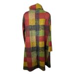 Buykud Multicolor Plaid Check Turtleneck Long Sleeve Mini Sweater Dress Size M/L Photo 1