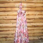 Mac Duggal  68108 Multicolor Asymmetrical Ruffled Halter Floral Gown Photo 7