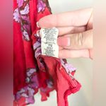Free People Paint the Sun Slip Dress Red Purple Floral Racerback Dress Size S Photo 7
