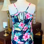 Colorful Hawaii Vibe Navy Blue Multicolor Midi Dress New Size XS Photo 5