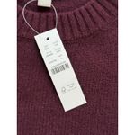NWT J. Crew Oversized Sweater Tee Womens Large Burgundy Maroon 100% Lambs Wool Red Photo 3