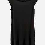 White House | Black Market WHBM Black Flounce Hem Dress Size Medium Photo 0